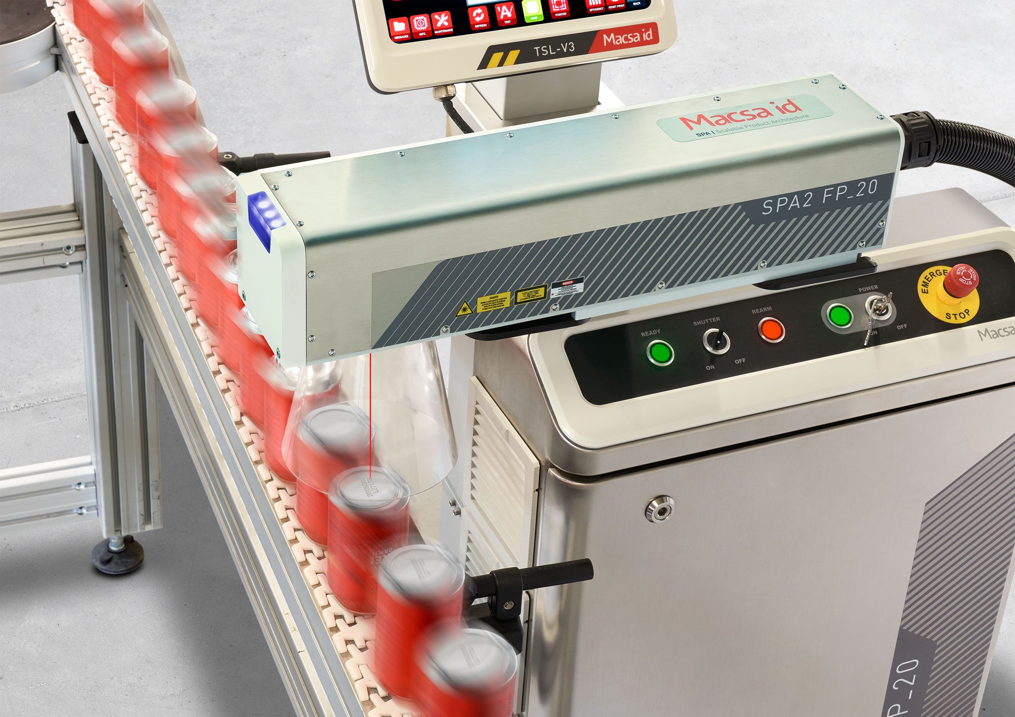 Macsa ID laser marking system for high-speed production lines